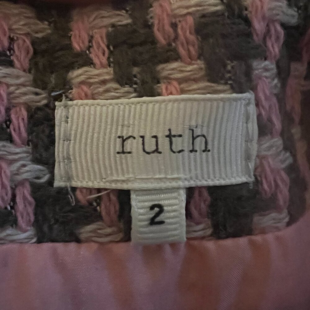 RUTH Retro Barbie Tweed Chanel Style Suit SET/ Pink Gray White / Size 2 - Picture 15 of 15